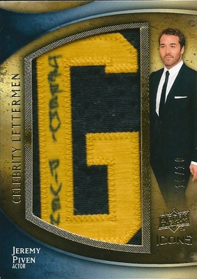 ジェレミー・ピヴェン MLBカード Jeremy Piven 2009 UD Icons Celebrity Lettermen Autographs 10/10