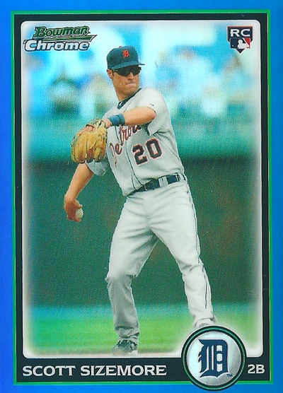 スコット・サイズモア MLBカード Scott Sizemore 2010 Bowman Chrome Draft Rookie Card Blue Refractor 199/199