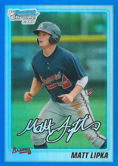 マット・リプカ MLBカード Matt Lipka 2010 Bowman Chrome Draft Rookie Card Blue Refractor 189/199