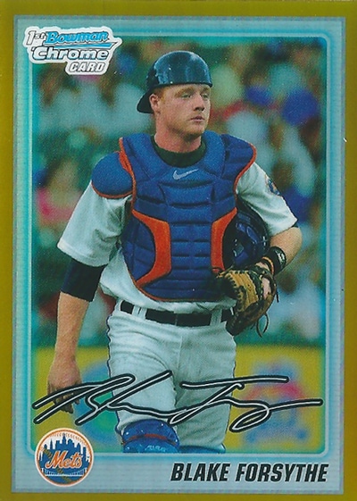 ブレイク・フォーサイス MLBカード Blake Forsythe 2010 Bowman Chrome Draft Rookie Card Gold Refractor 35/50