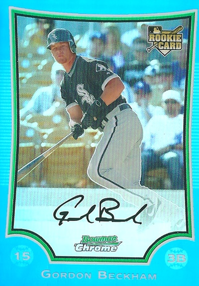 ゴードン・ベッカム MLBカード Gordon Beckham 2009 Bowman Chrome Rookie Card Blue Refractors 56/150