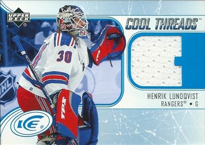 ヘンリク・ルンドクヴィスト NHLカード Henrik Lundqvist 2005/06 Upper Deck Ice Cool Threads