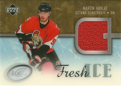 マーティン・ハブラット NHLカード Martin Havlat 2005/06 Upper Deck Ice Fresh Ice Glass