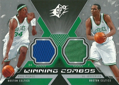 【ポール・ピアース】【アル・ジェファーソン】 NBAカード Paul Pierce / Al Jefferson 05/06 SPｘ Winning Materials Combos