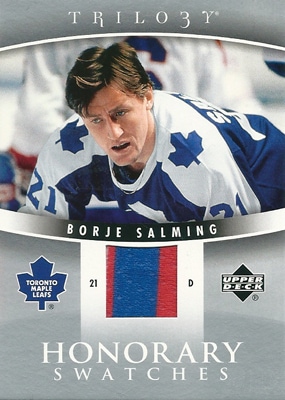 ボルユ・ソルミング NHLカード Borje Salmig 2006/07 UD Trilogy Honorary Swatches
