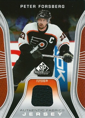 ピーター・フォースバーグ NHLカード Peter Forsberg 2006/07 SP Game Used Authentic Fabrics