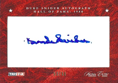 デューク・スナイダー MLBカード Duke Snider 2008 Tristar Signa Cuts 