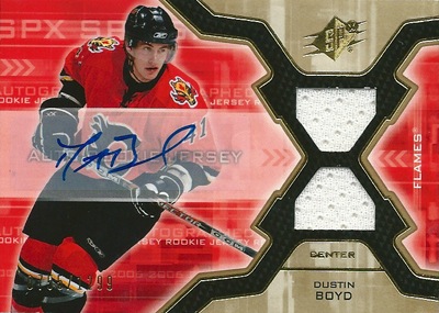 ダスティン・ボイド NHLカード Dustin Boyd 2006/07 SPx Rookie Jersey Autographs 0755/1299