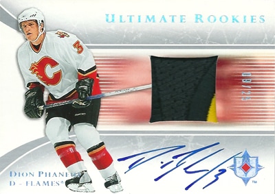 ディオン・ファヌーフ NHLカード Dion Phaneuf 2005/06 UD Ultimate Collection Autographed Patches 09/25