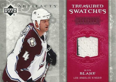 ロブ・ブレイク NHLカード Rob Blake 2006/07 UD Artifacts Treasures Swatches Red 066/100