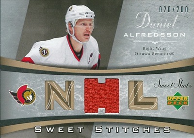 ダニエル・アルフレッドソン NHLカード Daniel Alfredsson 2006/07 Sweet Shot Sweet Stitches 020/200