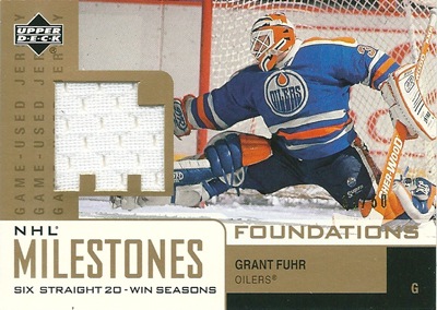 グラント・フューア NHLカード Grant Fuhr 2002/03 UD Foundations Milestones Gold 37/50