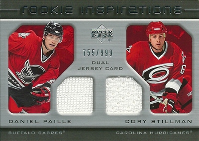 ダニエル・パイエ / コーリー・スティルマン NHLカード Daniel Paille / Cory Stillman 2005/06 UD Rookie Update Rookie Inspirations 755/999