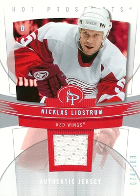 ニクラス・リドストロム NHLカード Nicklas Lidstrom 2006/07 Hot Prospects Authentic Jersey 074/100