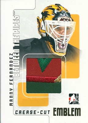 マニー・フェルナンデス アイスホッケーカード Manny Fernandez 2007/08 Between The Pipes Crease Cut Emblem
