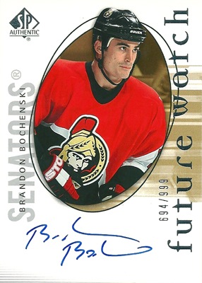 ブランドン・ボチェンスキー NHLカード Brandon Bochenski 2005/06 SP Authentic Future Watch 694/999