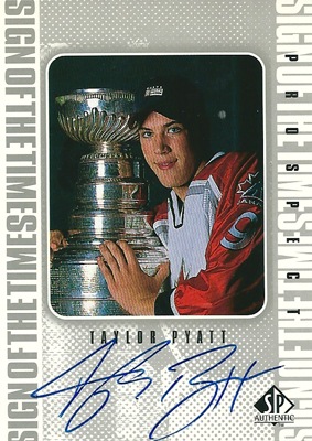 テイラー・ピアッツ NHLカード Taylor Pyatt 1998/99 SP Authentic Sign of The Times