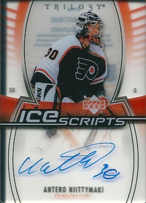 アンテロ・ニーティマキ NHLカード Antero Niittymaki 2006/07 UD Trilogy Ice Scripts