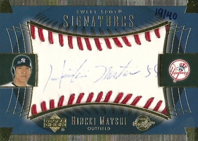 松井秀喜 MLBカード 2003 Sweet Spot Signatures Blue Ink 19/40