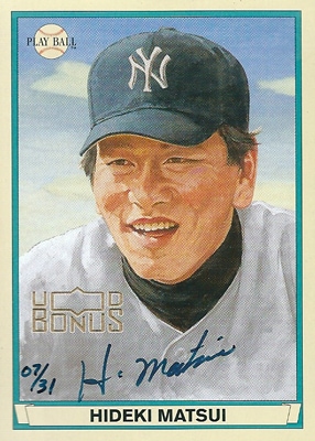 松井秀喜 MLBカード 2003 Upper Deck UD Bonus Play Ball Autographs 07/31