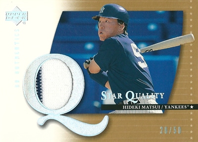 松井秀喜 MLBカード 2003 UD Authentics Star Quality Memorabilia Gold 26/50