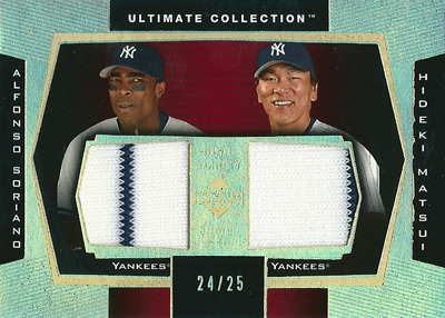 【松井秀喜】【アルフォンソ・ソリアーノ】 MLBカード Hideki Matsui / Alfonso Soriano 2003 Ultimate Collection Dual Jersey Gold 24/25