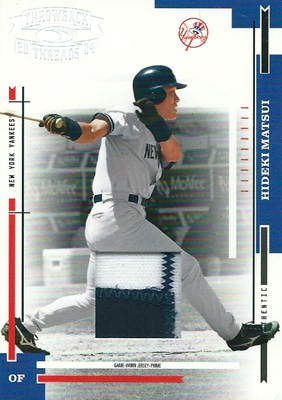 松井秀喜 MLBカード 2004 Throwback Threads Materials Jersey Prime 25/25