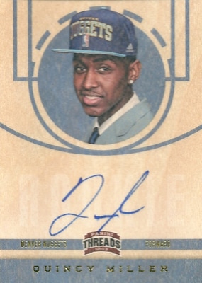 クインシー・ミラー NBAカード Quincy Miller 12/13 Panini Threads Rookie Autographs
