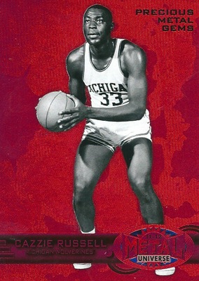 カジー・ラッセル NBAカード Cazzie Russell 11/12 Fleer Retro Precious Metal Gems Red 104/150