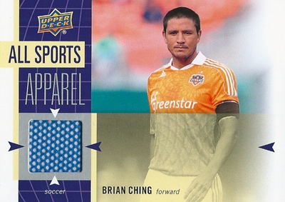 ブライアン・チン サッカーカード Brian Ching 2011 UD World Sports All-Sport Apparel Memorabilia