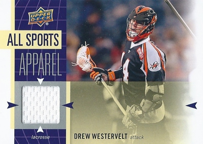 ドリュー・ウェスターベルト ラクロスカード Drew Wsetervelt 2011 UD World Sports All-Sport Apparel Memorabilia