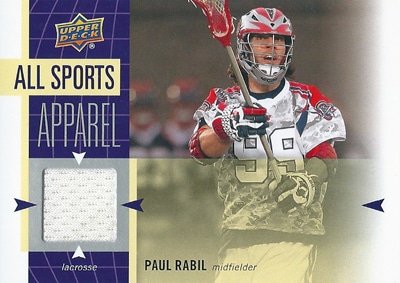 ポール・ラビル ラクロスカード Paul Rabil 2011 UD World Sports All-Sport Apparel Memorabilia