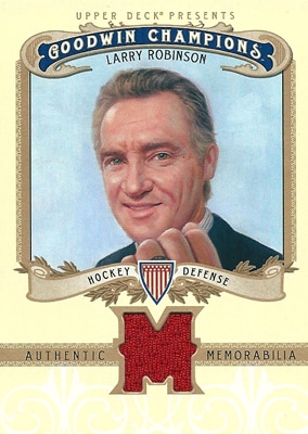 ラリー・ロビンソン NHLカード Larry Robinson 2012 Upper Deck Goodwin Champions Memorabilia