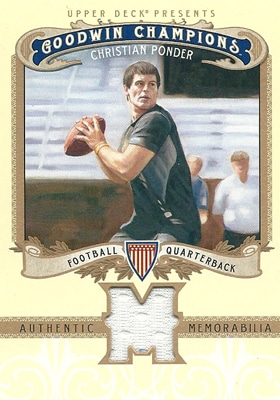 クリスチャン・ポンダー NFLカード Christian Ponder 2012 Upper Deck Goodwin Champions Memorabilia