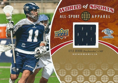 カイル・ディクソン ラクロスカード Kyle Dixon 2010 Upper Deck World of Sports All-Sports Apparel Memorabilia