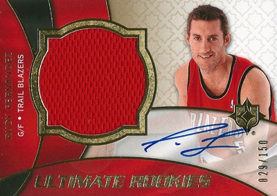 ルディ フェルナンデス Nbaカード Rudy Fernandez 08 09 Ultimate Collection Rookie Jersey Autographs 029 150 の通販 カードファナティック