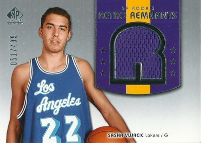 サーシャ・ブヤチッチ NBAカード Sasha Vujacic 04/05 SP Authentic Rookie Jersey 051/499