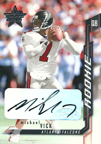 マイケル ・ ヴィック Michael Vick サイン入り ユニフォーム マイケル・ヴィック NFLカード Michael Vick 2001 Leaf Rookie and
