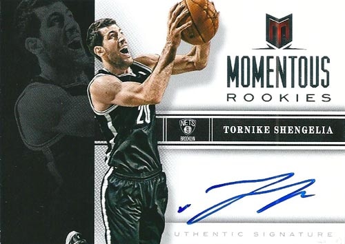トーニク・シェングリア NBAカード Tornike Shengelia 12/13 Momentum Momentous Rookies Autographs