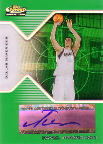 パベル・ポドコルジン NBAカード Pavel Podkolzin 04/05 Finest Rookie Autographs Green Refractors 22/29
