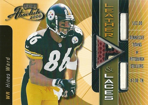 ハインズ・ウォード NFLカード Hines Ward 2000 Absolute Leather and Laces Combo 01/10
