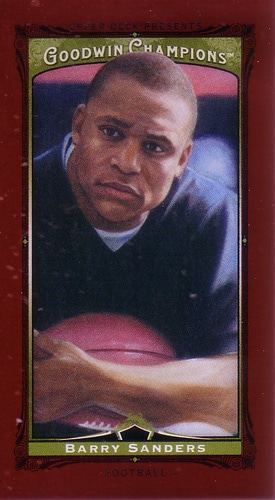 バリー・サンダース フットボールカード Barry Sanders 2013 UD Goodwin Champions Base Mini Set Magician Back 02/13