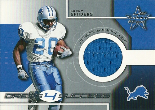 バリー・サンダース NFLカード Barry Sanders 2000 Leaf Rookies and Stars Dress Four Success 037/300