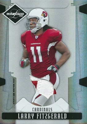 ラリー・フィッツジェラルド NFLカード Larry Fitzgerald 2008 Leaf Limited Threads Prime Team Logo 06/10