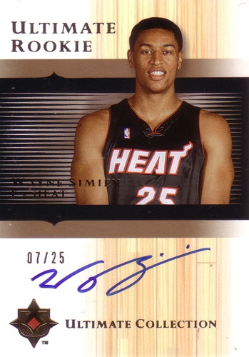 ウェイン・シミエン NBAカード Wayne Simien 05/06 UD Ultimate Collection Rookie Autographs Gold 07/25