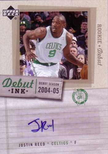 ジャスティン・リード NBAカード Justin Reed 05/06 Upper Deck Rookie Debut Ink
