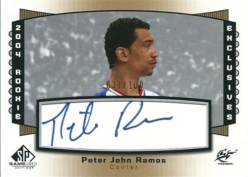 ピーター・ラモス NBAカード Peter John Ramos 04/05 SP Game Used Rookie Exclusives Autographs 031/100