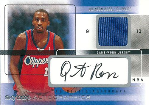 クイントン・ロス NBAカード Quinton Ross 04/05 Skybox Autographics Autographs Jerseys