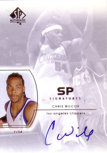 クリス・ウィルコックス NBAカード Chris Wilcox 02/03 SP Authentic SP Signatures
