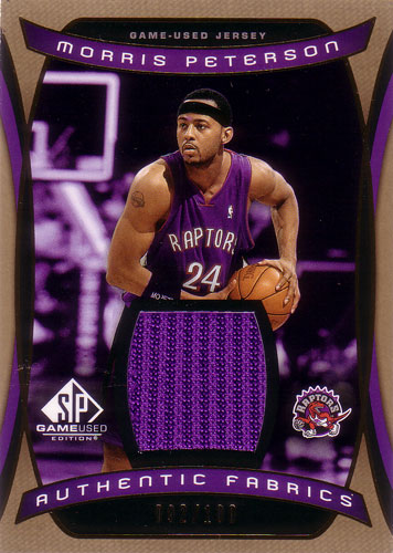 モリス・ピーターソン NBAカード Morris Peterson 2004/05 SP Game Used Authentic Fabrics Gold 092/100